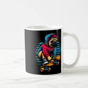 Taza De Café Arte de ilustración de skateboarding para dueños d