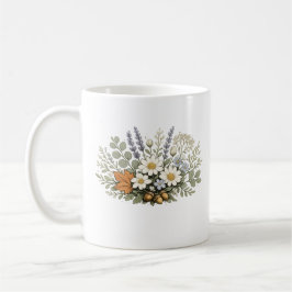 Taza De Café Arte de Impresión de Ramo de Flores Silvestres Vin