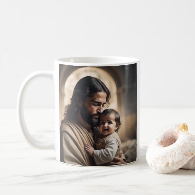 Taza De Café Arte de Jesús (Con donut)
