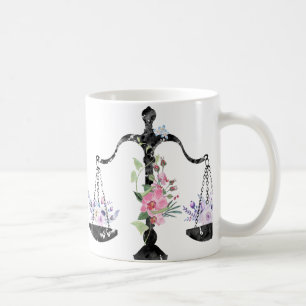 Taza De Café Arte de la Balanza de la Justicia