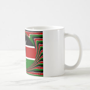 Taza De Café Arte de la bandera de Kenia - Diseño patriótico y 