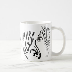 Taza De Café Arte de la cebra con nombre