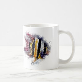 Taza De Café Arte de la Creatura del Acuario de Agua AngelFish