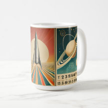 Arte de la Era Espacial Calendario Espacio Tiempo