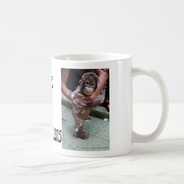 Taza De Café Arte de la foto del bebé de los orangutanes OFI (Derecha)