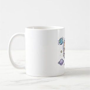 Taza De Café Arte de la galaxia Kawaii gato astronauta gato esp