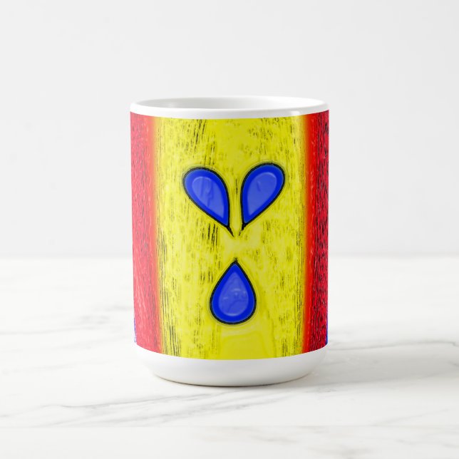 Taza De Café Arte de la llama dorada (Centro)