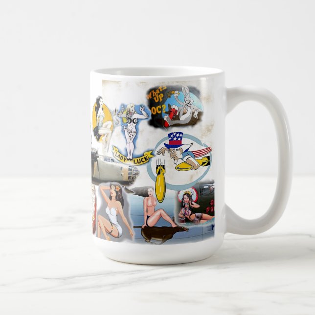 Taza De Café Arte de la nariz del bombardero - WW II (Derecha)