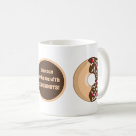 Taza De Café arte de la palabra de soborno de donut gracioso