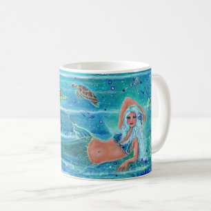 Taza De Café Arte de la Sirena Calipso por Renee Lavoie