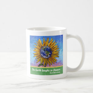 Taza De Café Arte de la Tierra del girasol