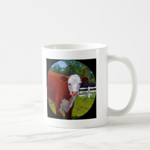 TAZA DE CAFÉ ARTE DE LA VACA DE LA NOVILLA DE HEREFORD