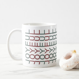 Taza De Café Arte de línea arquitectónica Alegría navideña nó