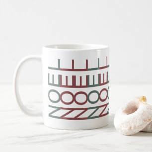 Taza De Café Arte de línea arquitectónica Navidad nórdica