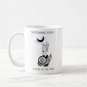 Taza De Café Arte de línea de astrología de Piscis vintage