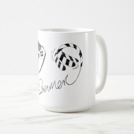Taza De Café Arte de línea de gato gamer minimalista - Cable de