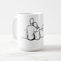 Arte de línea de momento de puesta de sol minimali
