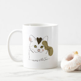 Taza De Café Arte de líneas de gatos ricas - ¡Vaya!