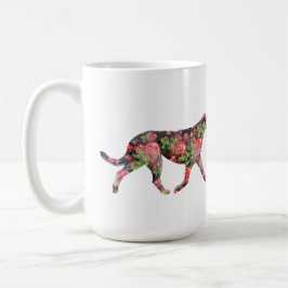 Taza De Café Arte de Lobo Irlandés de San Valentín