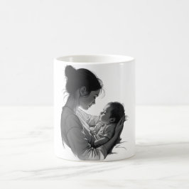 Taza De Café Arte de madre e hijo