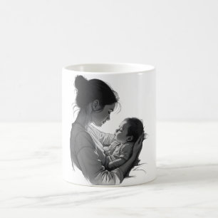 Taza De Café Arte de madre e hijo