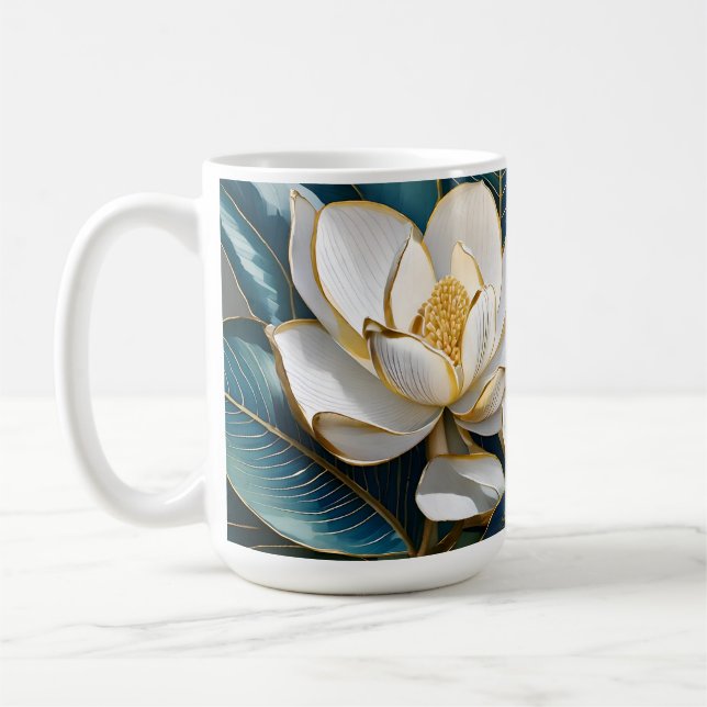 Taza De Café Arte de Magnolia del Sur (Izquierda)