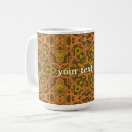 Taza De Café Arte de mandala líquido geométrico alucinante