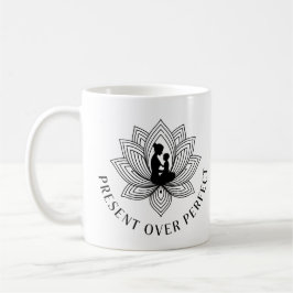 Taza De Café Arte de mantra de regalo de madre e hijo de loto