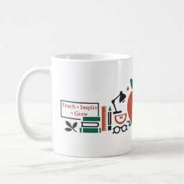 Taza De Café Arte de manzana para maestros personalizado con es