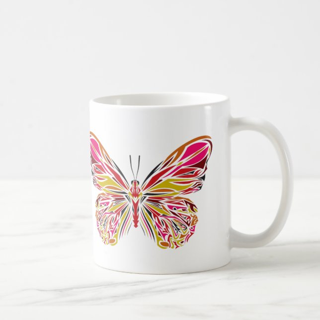 Taza De Café Arte de mariposa (Derecha)