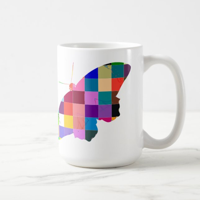 Taza De Café Arte de mariposa (Derecha)