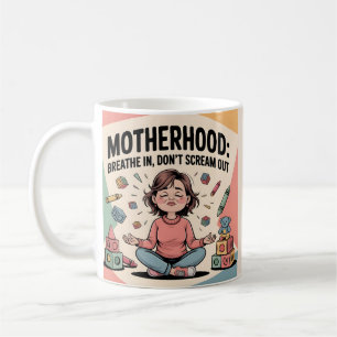 Taza De Café Arte de Maternidad Respira Calma