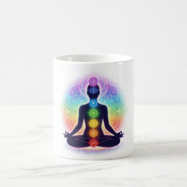 Taza De Café Arte de Meditación Chakras | Siete Símbolos Colori
