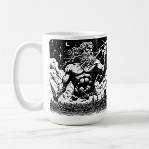 Taza De Café Arte de mitología griega del Ilustracion de tinta 