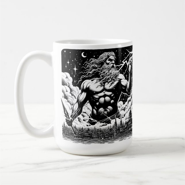 Taza De Café Arte de mitología griega del Ilustracion de tinta  (Izquierda)