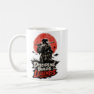 Taza De Café Arte de Motivación de Disciplina de Samurái