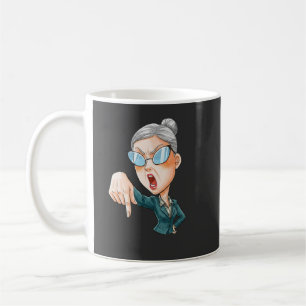 Taza De Café Arte de mujer enfadada expresiva