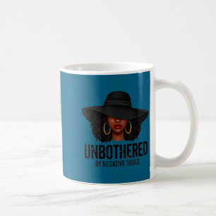 Taza De Café Arte de mujer negra impasible ante almas negativas