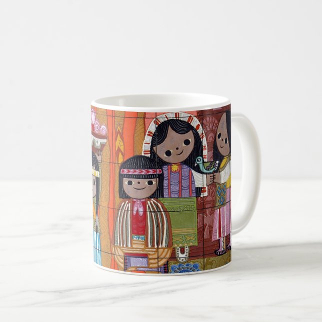 Taza De Café Arte de Muro Whimsical Mural para Niños (Anverso derecho)