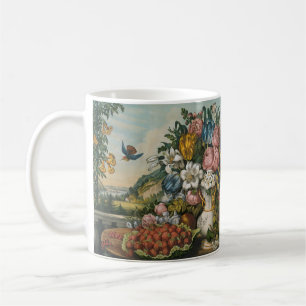 Taza De Café Arte de Naturaleza Muerta Floral y Frutal Victoria