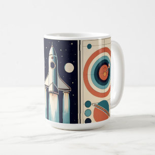 Taza De Café Arte de Navegación Galáctica de la Era Espacial de
