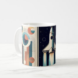 Taza De Café Arte de Navegación Galáctica de la Era Espacial de