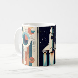 Taza De Café Arte de Navegación Galáctica de la Era Espacial de