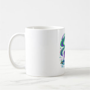 Taza De Café Arte de Navidad de Noche de Invierno Reno Aurora