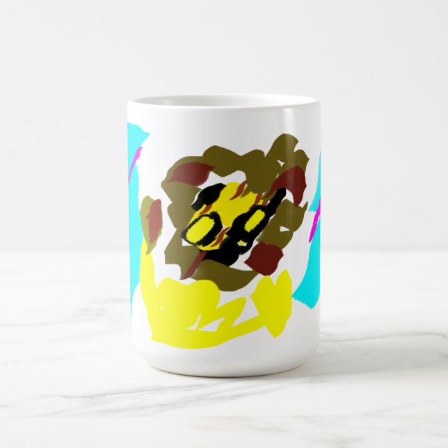 Taza De Café Arte de ola de león (Centro)