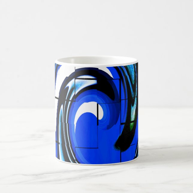 Taza De Café Arte de olas oceánicas (Centro)