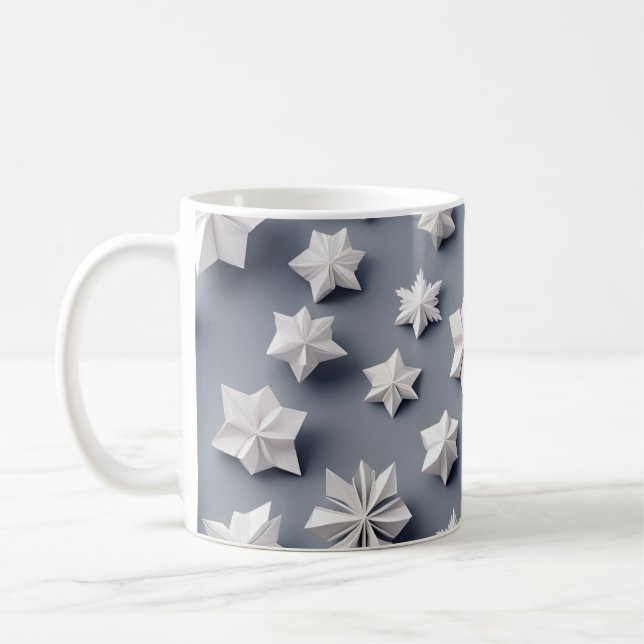 Taza De Café Arte de Origami - Elegancia congelada: Deslumbrant (Izquierda)