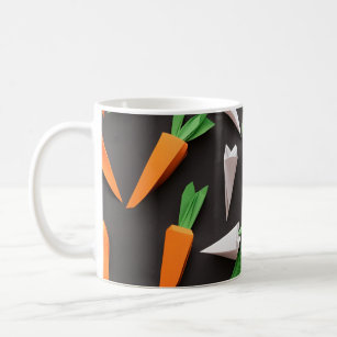 Taza De Café Arte de Origami - Zanahorias de Perfección de tama