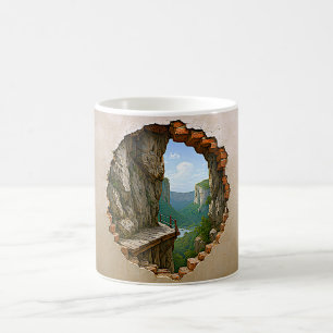 Taza De Café Arte de paisaje montañoso de fantasía