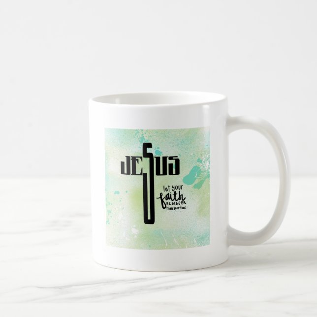 Taza De Café Arte De Palabra De Jesús (Derecha)
